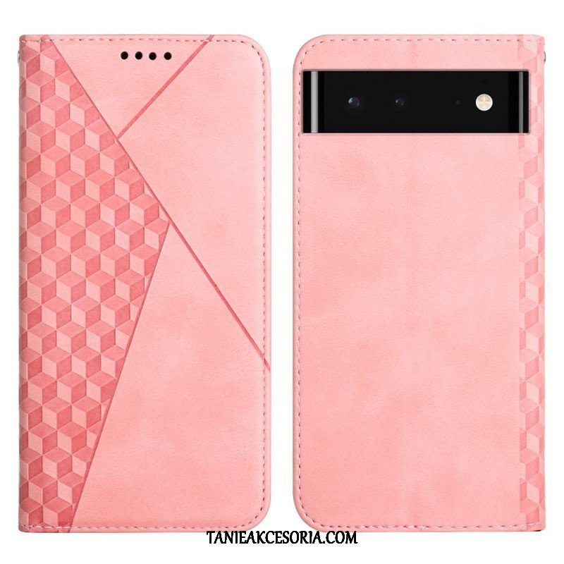 Etui Na Telefon do Google Pixel 6 Etui Folio Efekt Geo Skóry