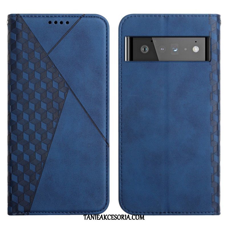 Etui Na Telefon do Google Pixel 6 Pro Etui Folio Efekt Geo Skóry