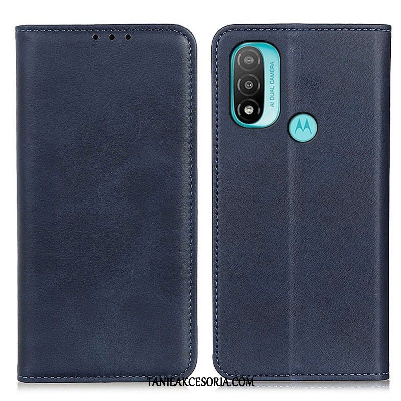 Etui Na Telefon do Moto E40 / E30 / E20 Etui Folio Elegancka Dwoina Skórzana