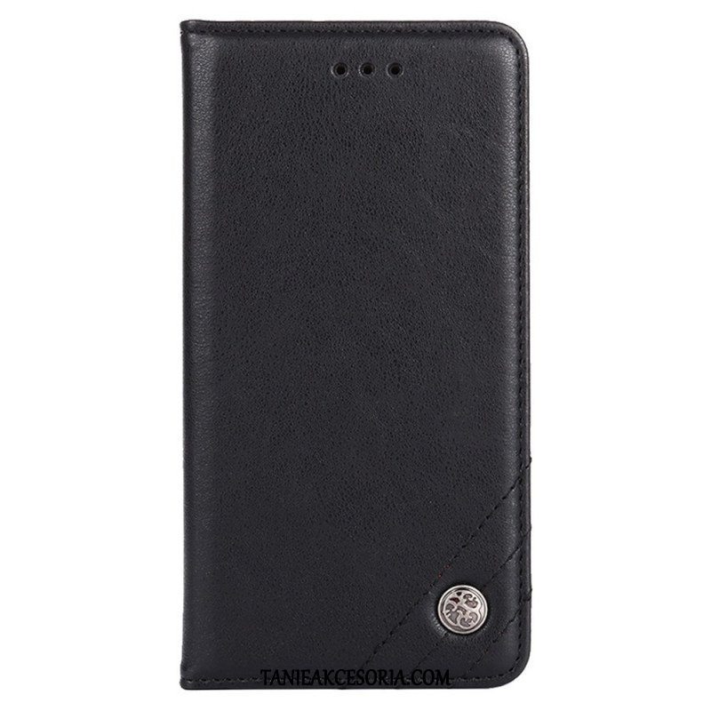 Etui Na Telefon do Moto E40 / E30 / E20 Etui Folio Stylowy Skórzany Nit