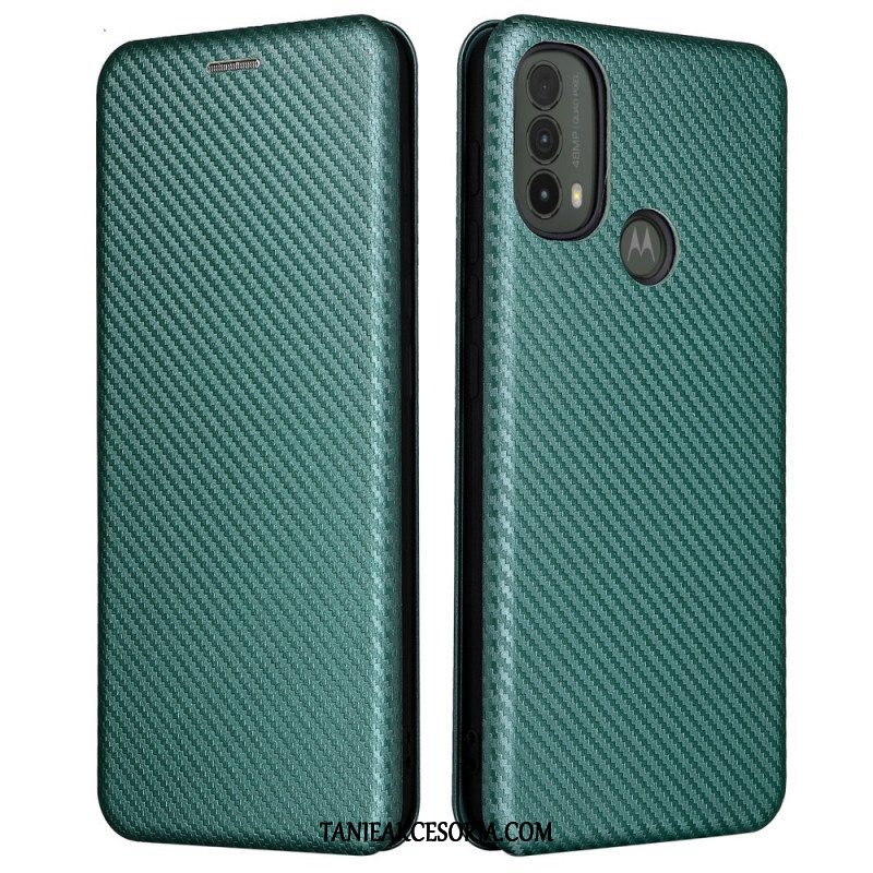 Etui Na Telefon do Moto E40 / E30 / E20 Etui Folio Włókno Węglowe