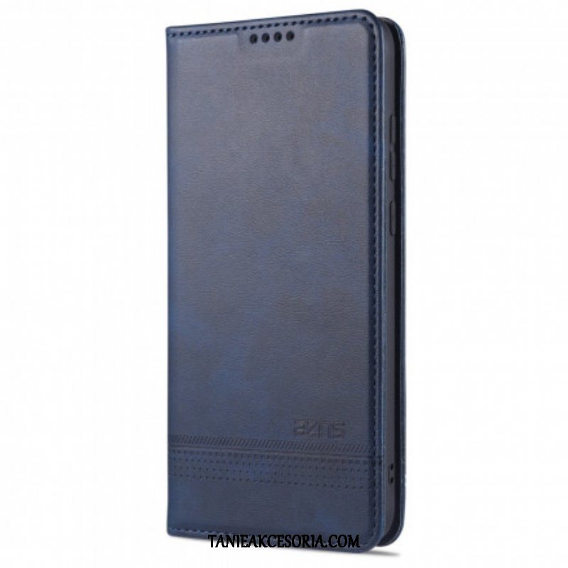 Etui Na Telefon do Oppo A15 Etui Folio Stylizacja Skóry Azns