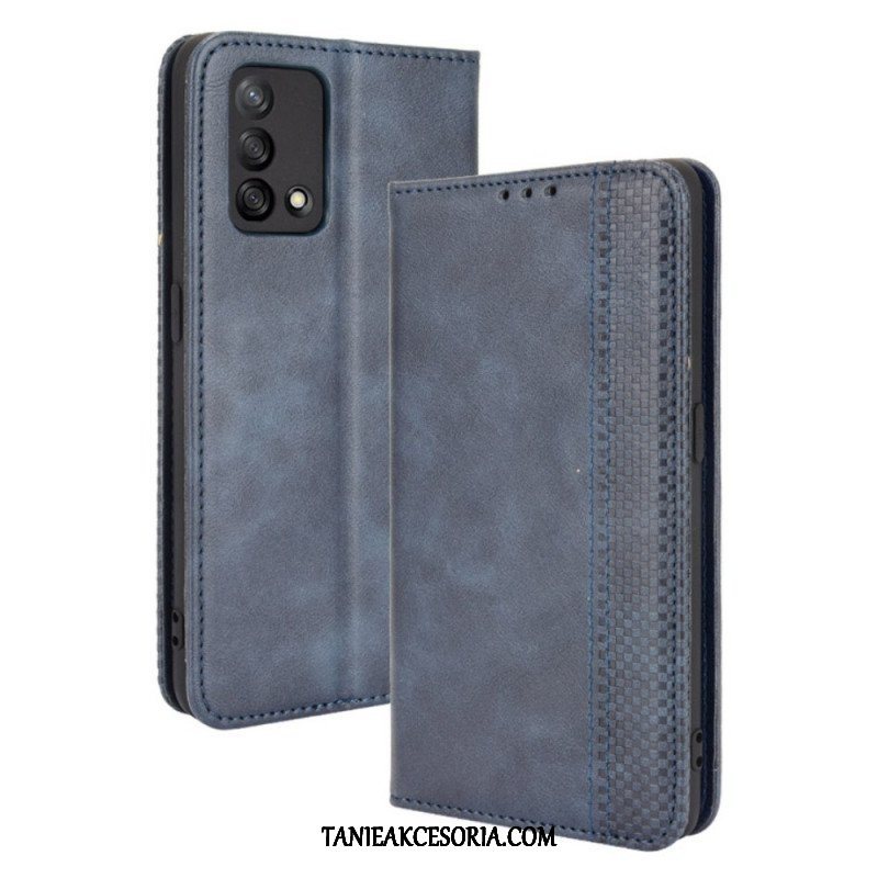 Etui Na Telefon do Oppo A74 4G Etui Folio Stylizowany Efekt Skóry W Stylu Vintage