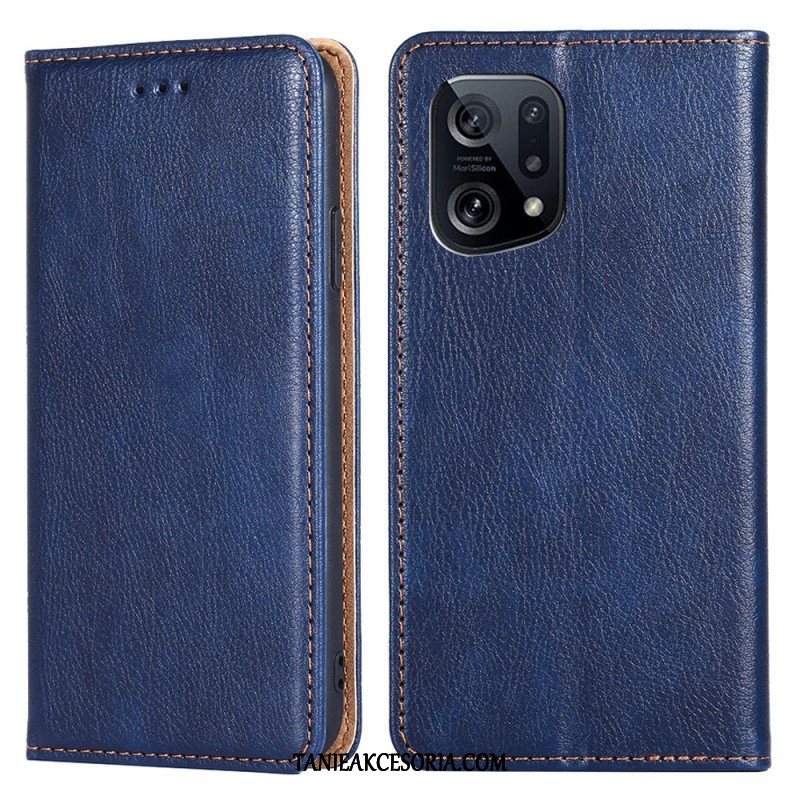 Etui Na Telefon do Oppo Find X5 Etui Folio Jednolity Kolor