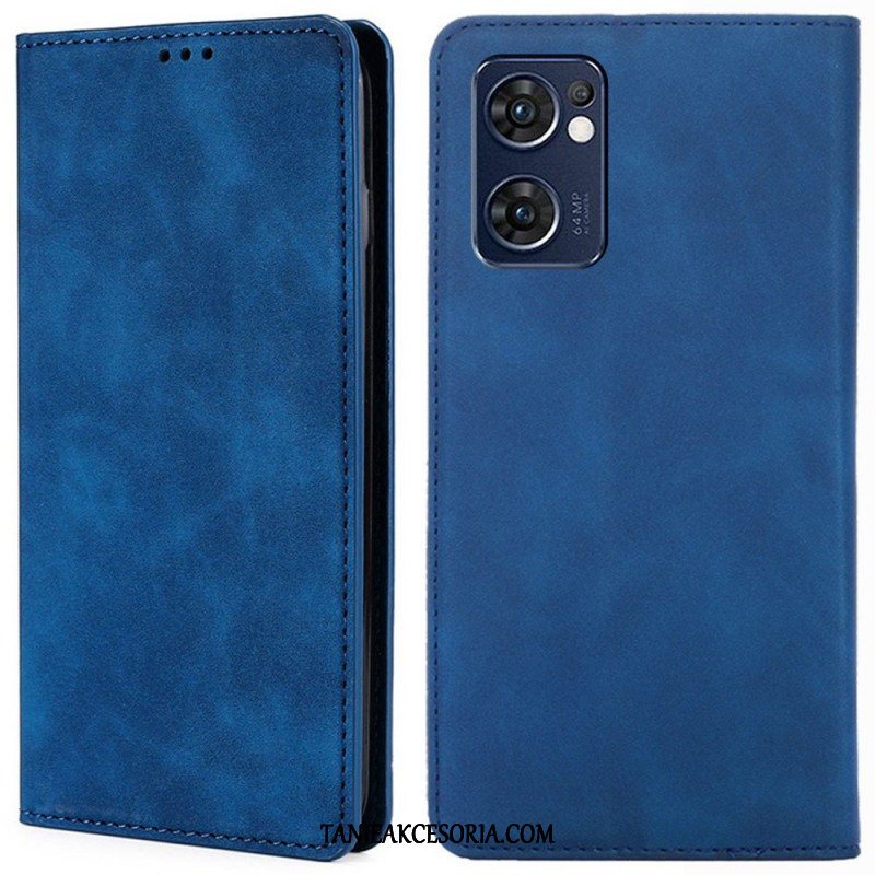 Etui Na Telefon do Oppo Find X5 Lite Etui Folio Efekt Skóry W Dotyku