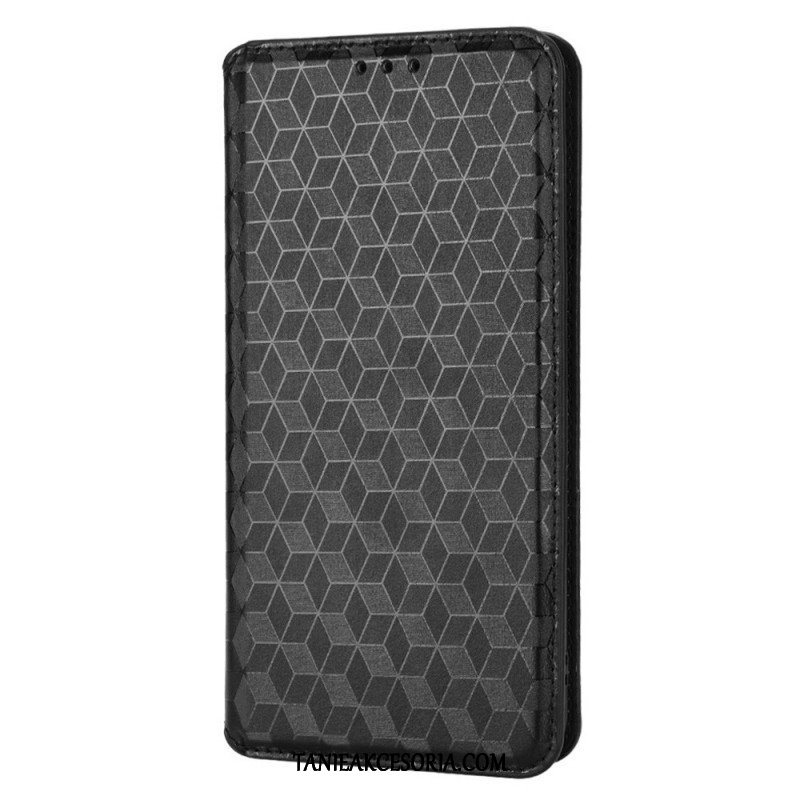 Etui Na Telefon do Oppo Find X5 Pro Etui Folio Efekt Diamentowej Skóry 3d