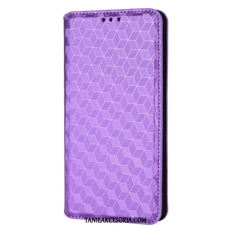 Etui Na Telefon do Oppo Find X5 Pro Etui Folio Efekt Diamentowej Skóry 3d