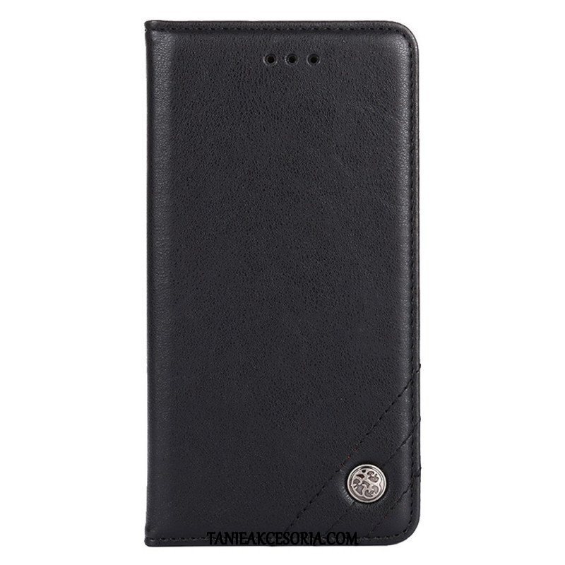 Etui Na Telefon do Poco M4 Pro 5G Etui Folio Stylowy Skórzany Nit