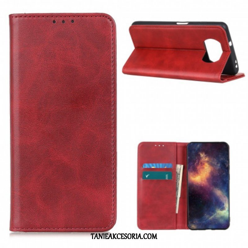 Etui Na Telefon do Poco X3 / X3 Pro / X3 NFC Etui Folio Skóra Liczi Premium Split