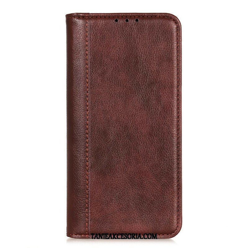 Etui Na Telefon do Samsung Galaxy A52 4G / A52 5G / A52s 5G Etui Folio Elegancka Dwoina Skóry Liczi