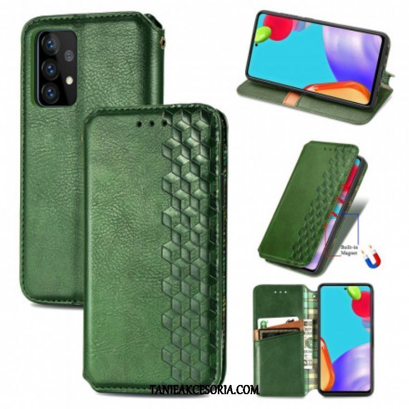 Etui Na Telefon do Samsung Galaxy A52 4G / A52 5G / A52s 5G Etui Folio Skórzany Efekt Diamentowej Tekstury