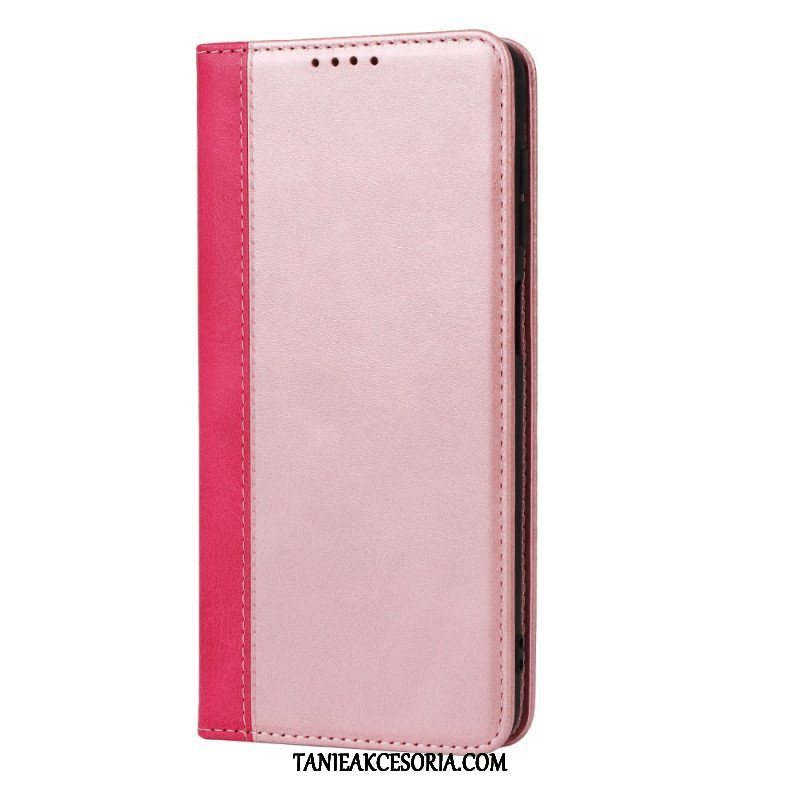 Etui Na Telefon do Samsung Galaxy M12 / A12 Etui Folio Dwukolorowy Skórzany Styl