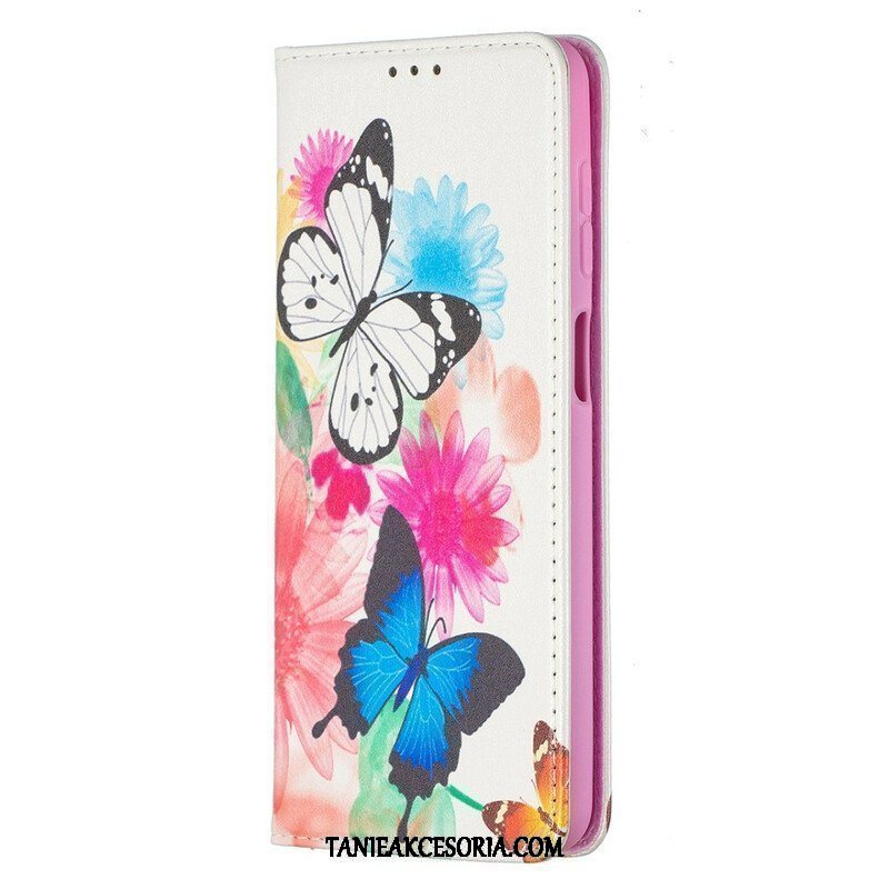 Etui Na Telefon do Samsung Galaxy M12 / A12 Etui Folio Kolorowe Motyle