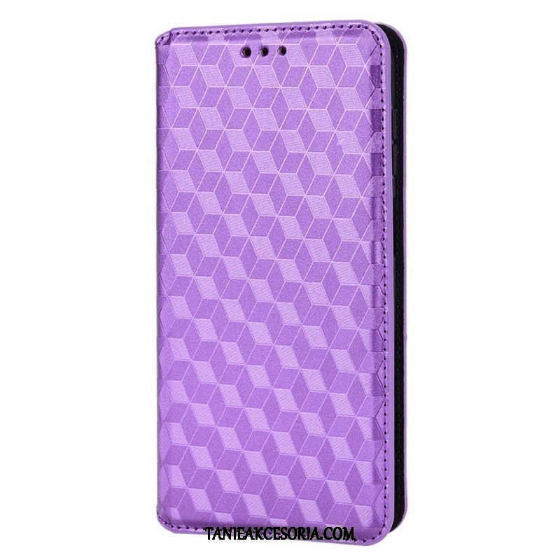 Etui Na Telefon do Samsung Galaxy M23 5G Etui Folio Skórzany Efekt Sześcianu 3d