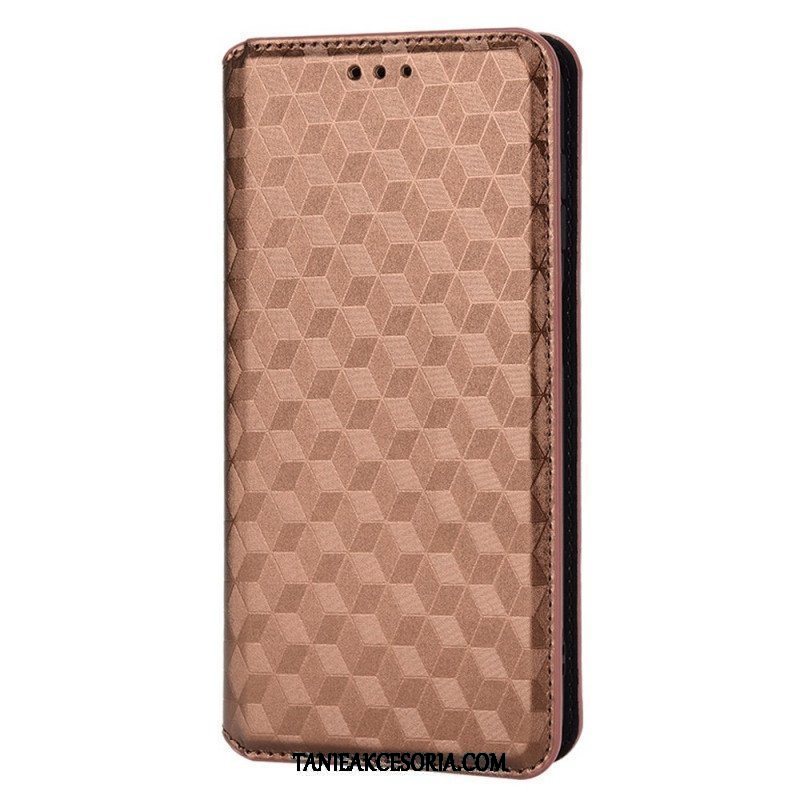 Etui Na Telefon do Samsung Galaxy M23 5G Etui Folio Skórzany Efekt Sześcianu 3d