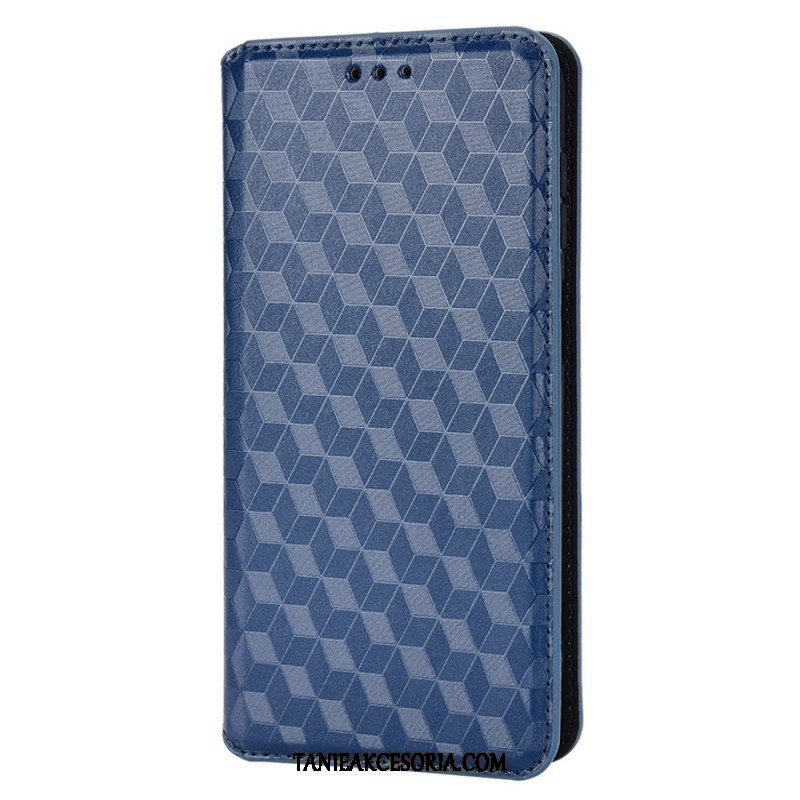 Etui Na Telefon do Samsung Galaxy M23 5G Etui Folio Skórzany Efekt Sześcianu 3d