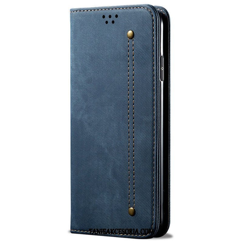 Etui Na Telefon do Samsung Galaxy M52 5G Etui Folio Tkanina Dżinsowa