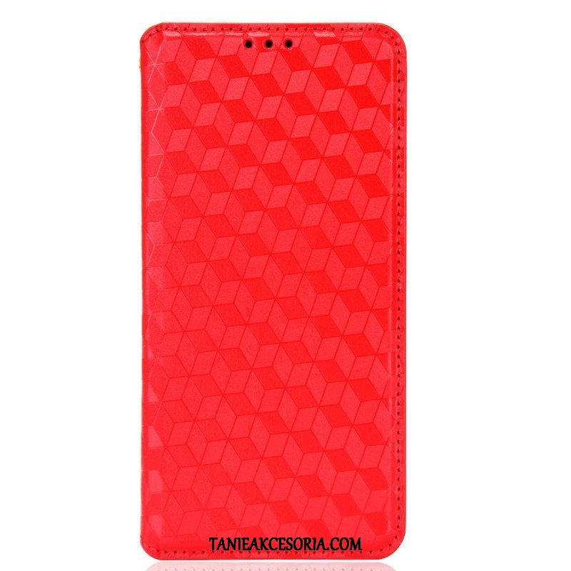 Etui Na Telefon do Samsung Galaxy S22 5G Etui Folio Efekt Diamentowej Skóry