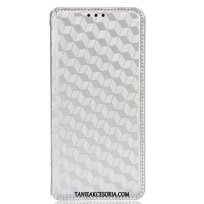 Etui Na Telefon do Samsung Galaxy S22 5G Etui Folio Efekt Diamentowej Skóry