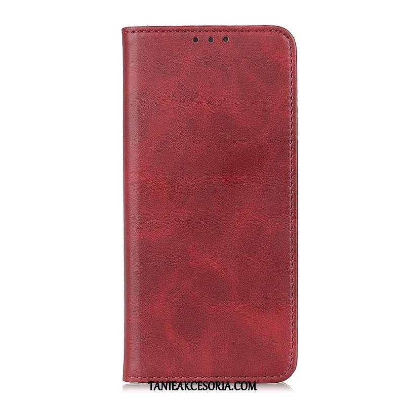 Etui Na Telefon do Samsung Galaxy S22 Ultra 5G Etui Folio Elegancka Dwoina Skórzana