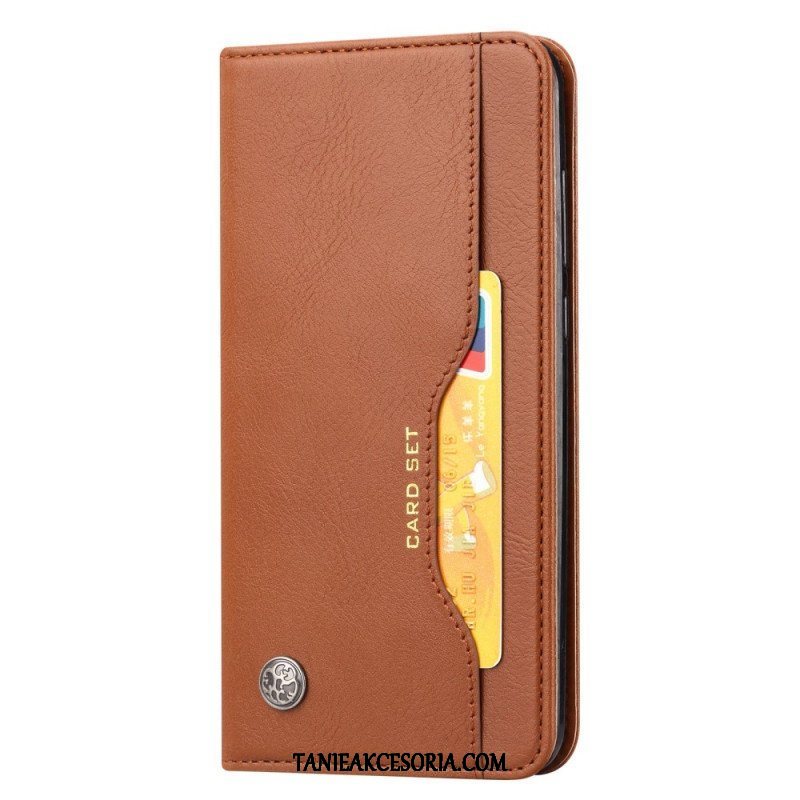 Etui Na Telefon do Samsung Galaxy S23 5G Etui Folio Etui Na Karty Ze Sztucznej Skóry