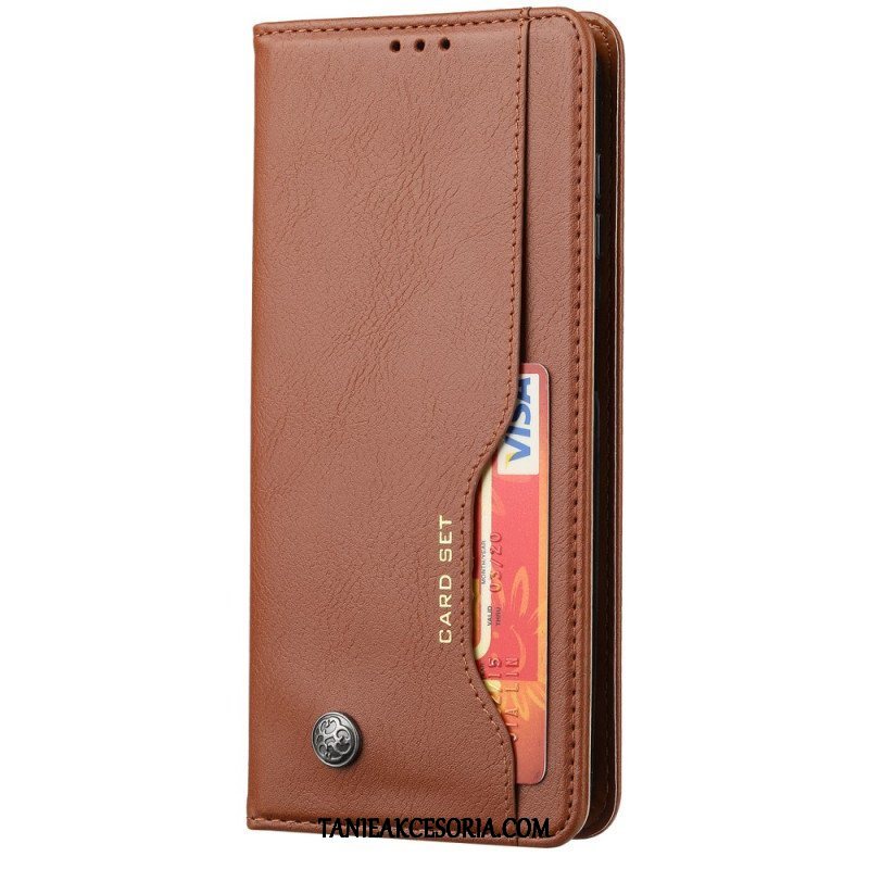 Etui Na Telefon do Samsung Galaxy S23 5G Etui Folio Etui Na Karty Ze Sztucznej Skóry