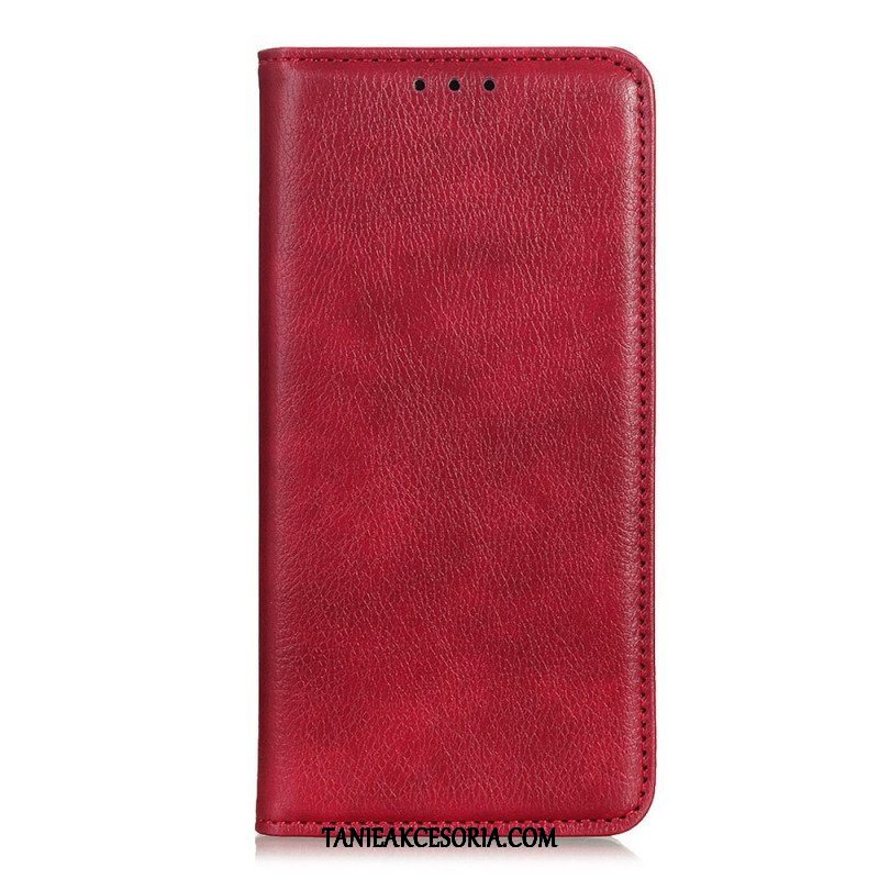 Etui Na Telefon do Samsung Galaxy S23 Plus 5G Etui Folio Skóra Dwoinowa Liczi