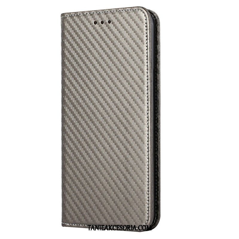 Etui Na Telefon do Samsung Galaxy S23 Plus 5G z Łańcuch Etui Folio Pasek W Stylu Włókna Węglowego