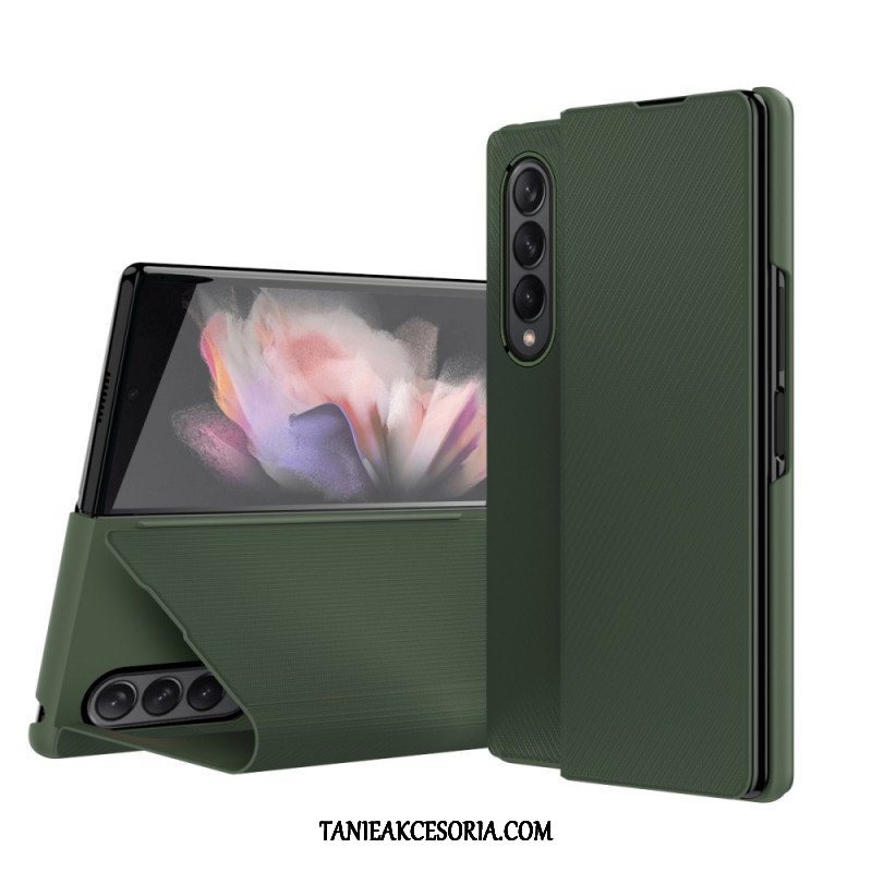 Etui Na Telefon do Samsung Galaxy Z Fold 3 5G Etui Folio Stylowe Włókno Węglowe