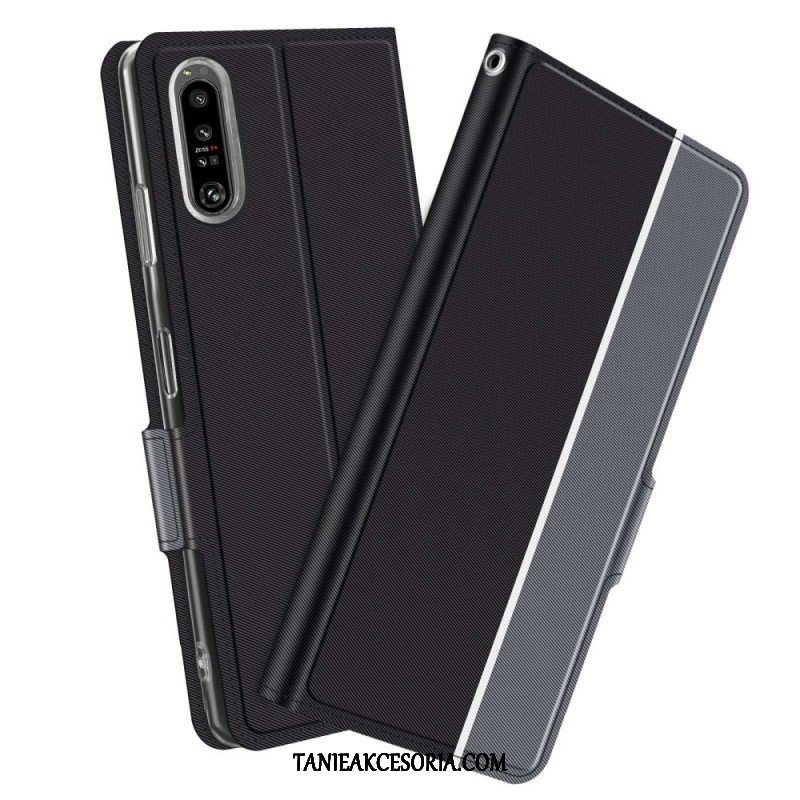 Etui Na Telefon do Sony Xperia 1 IV Etui Folio Dwukolorowy Baiyu