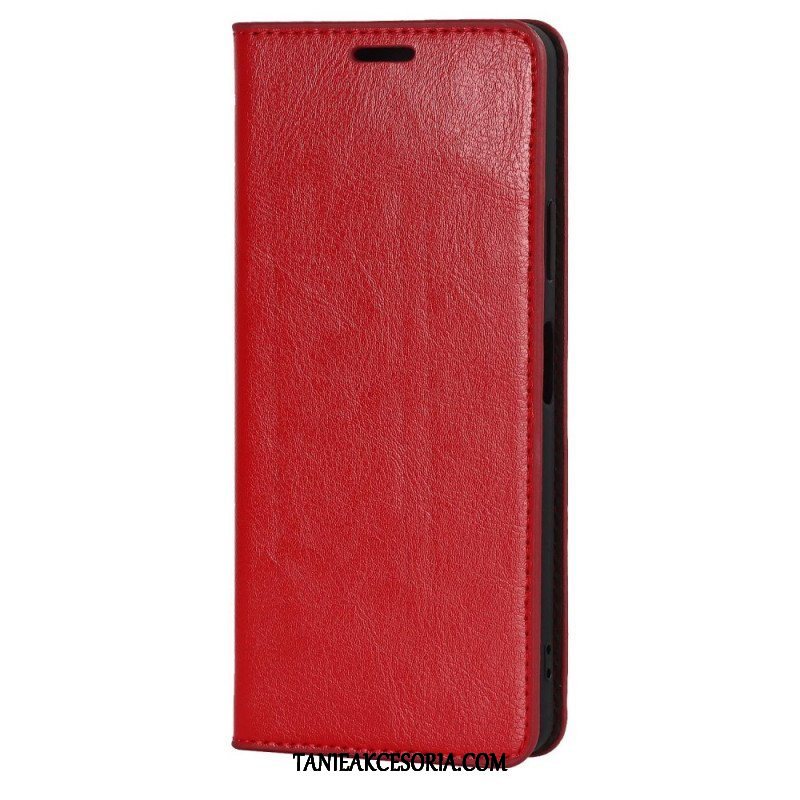 Etui Na Telefon do Sony Xperia 10 IV Etui Folio Prawdziwa Skóra