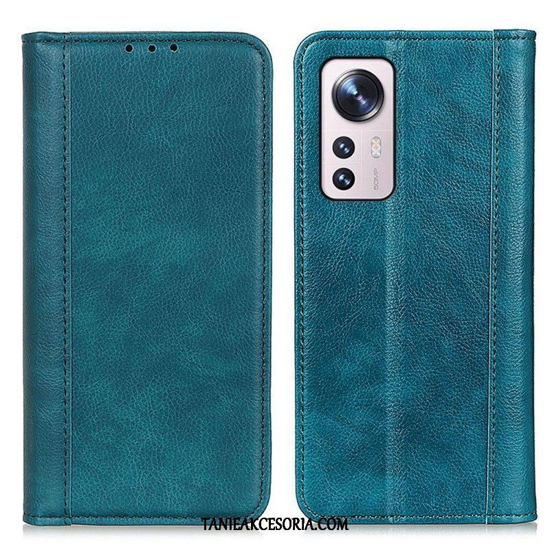 Etui Na Telefon do Xiaomi 12 Pro Etui Folio Kolorowa Wersja Skóry Dwoinowej