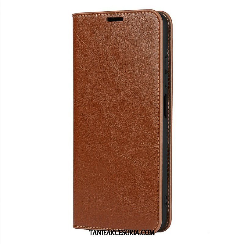 Etui Na Telefon do Xiaomi Redmi Note 10 5G Etui Folio Prawdziwa Skóra