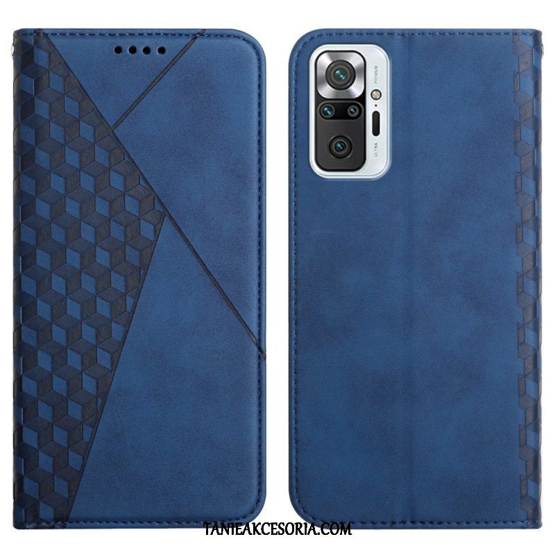 Etui Na Telefon do Xiaomi Redmi Note 10 Pro Etui Folio Efekt Geo Skóry