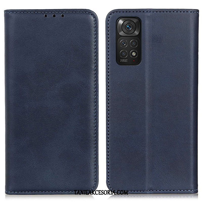 Etui Na Telefon do Xiaomi Redmi Note 11 / 11S Etui Folio Elegancka Dwoina Skórzana