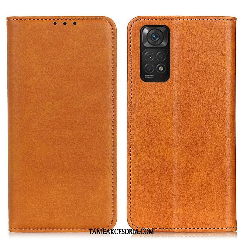 Etui Na Telefon do Xiaomi Redmi Note 11 / 11S Etui Folio Elegancka Dwoina Skórzana