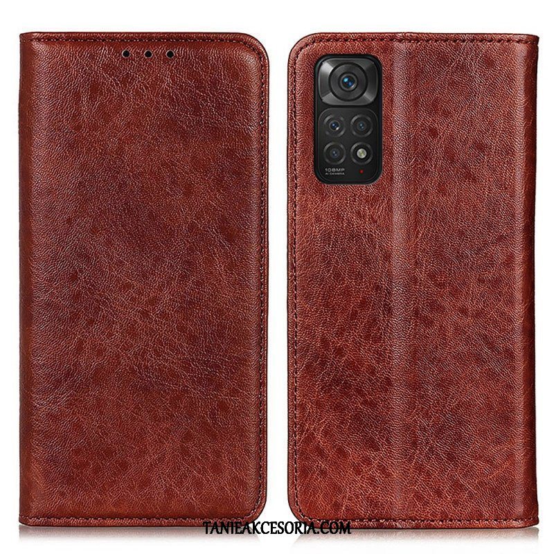 Etui Na Telefon do Xiaomi Redmi Note 11 / 11S Etui Folio Rzemienna Tekstura