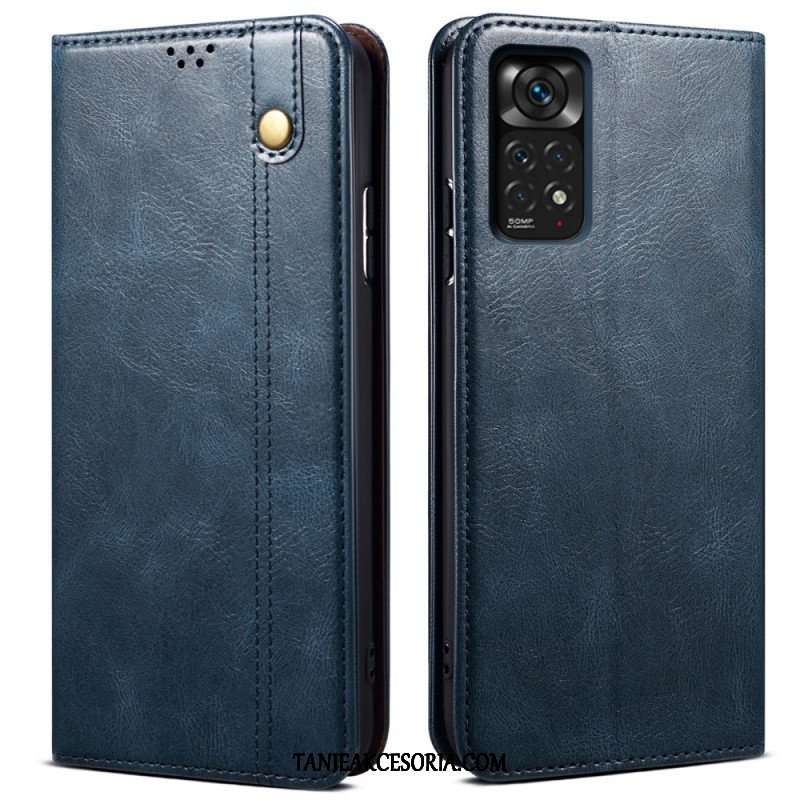 Etui Na Telefon do Xiaomi Redmi Note 11 / 11S Etui Folio Woskowana Sztuczna Skóra