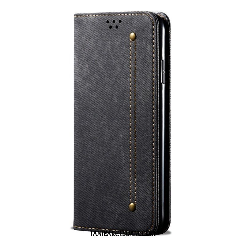 Etui Na Telefon do Xiaomi Redmi Note 12 5G Etui Folio Tkanina Dżinsowa