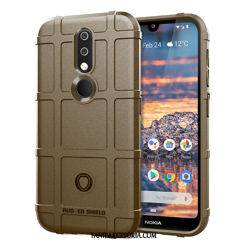 Etui Nokia 4.2 Dla Grubych Balon Taktyka, Pokrowce Nokia 4.2 All Inclusive Anti-fall Telefon Komórkowy Braun