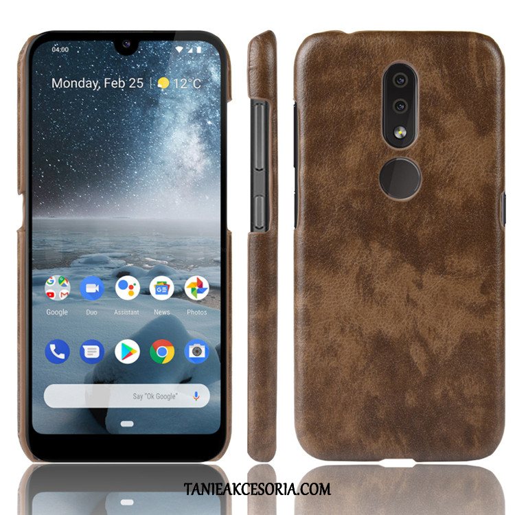 Etui Nokia 4.2 Telefon Komórkowy Ochraniacz Wzór, Pokrowce Nokia 4.2 Trudno Czerwony Litchi