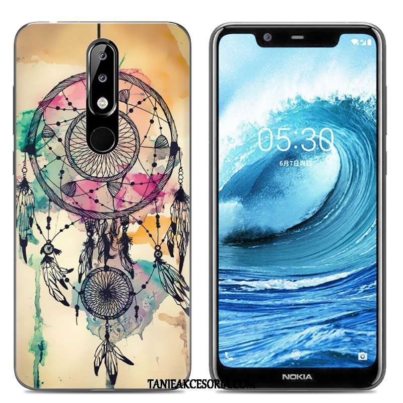 Etui Nokia 5.1 Plus Kreatywne Różowe Ochraniacz, Pokrowce Nokia 5.1 Plus Miękki Silikonowe Przezroczysty