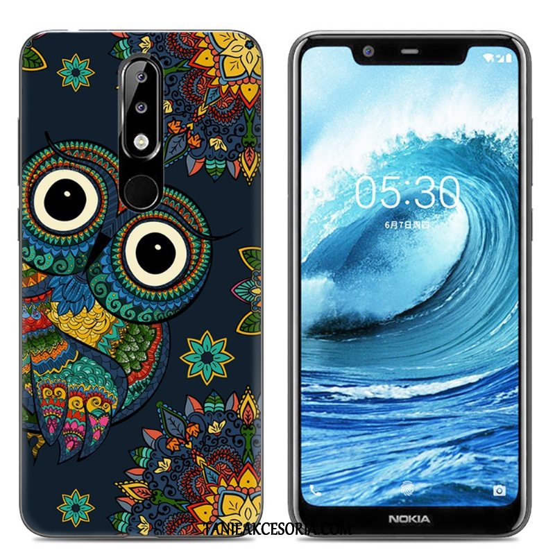 Etui Nokia 5.1 Plus Miękki Kreatywne Tendencja, Obudowa Nokia 5.1 Plus Czerwony Netto Kolor Silikonowe