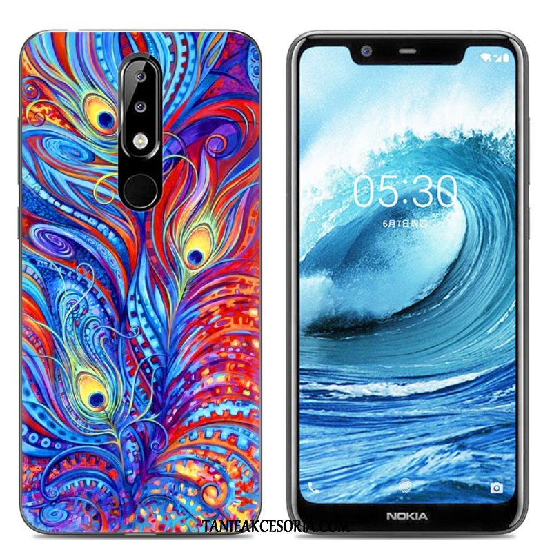 Etui Nokia 5.1 Plus Miękki Kreatywne Tendencja, Obudowa Nokia 5.1 Plus Czerwony Netto Kolor Silikonowe