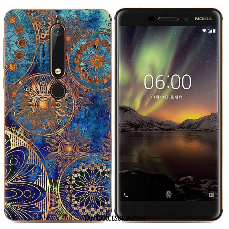 Etui Nokia 6.1 Kolor Proste Kreatywne, Obudowa Nokia 6.1 Miękki Kreskówka Tendencja