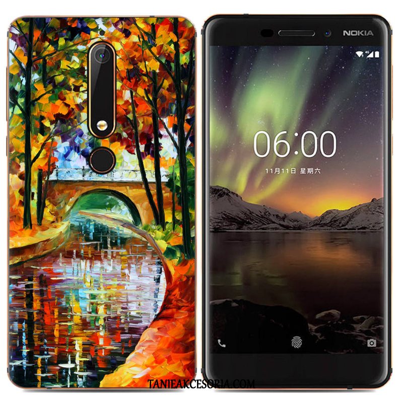 Etui Nokia 6.1 Kolor Proste Kreatywne, Obudowa Nokia 6.1 Miękki Kreskówka Tendencja