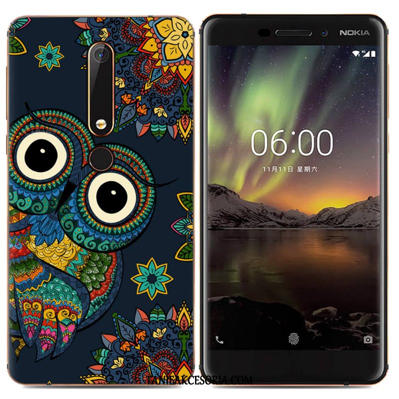 Etui Nokia 6.1 Kolor Proste Kreatywne, Obudowa Nokia 6.1 Miękki Kreskówka Tendencja