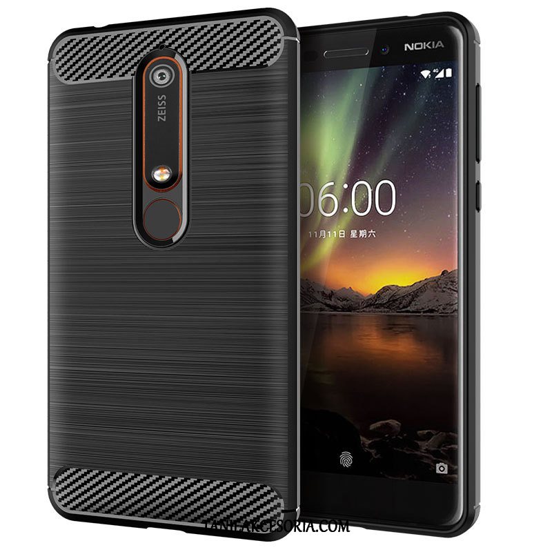 Etui Nokia 6.1 Silikonowe Telefon Komórkowy Czarny, Pokrowce Nokia 6.1 Anti-fall