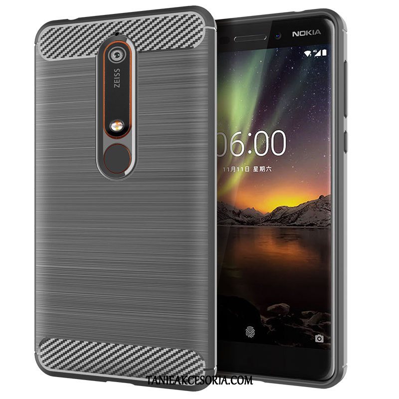 Etui Nokia 6.1 Silikonowe Telefon Komórkowy Czarny, Pokrowce Nokia 6.1 Anti-fall