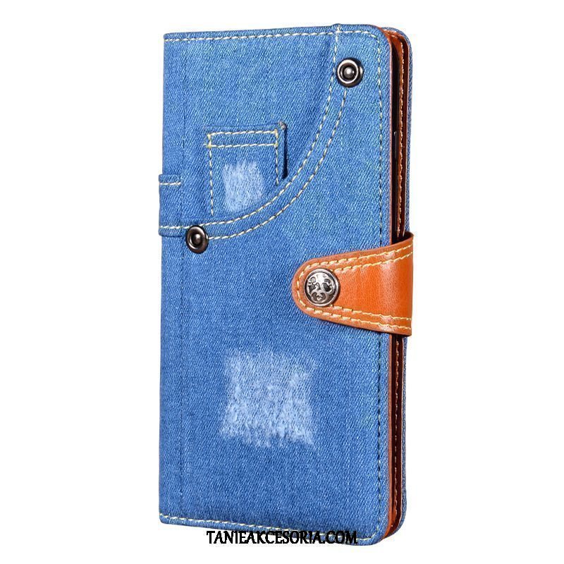 Etui Nokia 7.2 Portfel Czarny Wspornik, Pokrowce Nokia 7.2 Skórzany Futerał Ochraniacz Denim